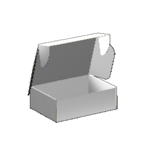 Ear Lock Mailer E-Flute White/White 2-Sided Luxe Print