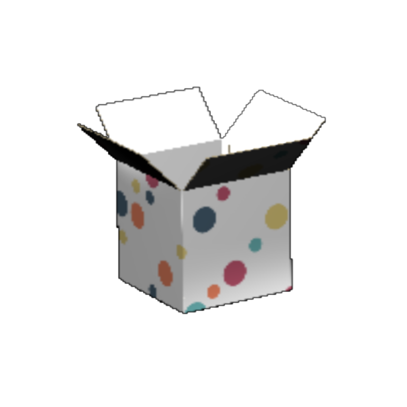 Regular Slotted Carton B-Flute White/White Outside Luxe Print