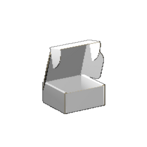 Ear Lock Mailer E-Flute White/White Outside Luxe Print