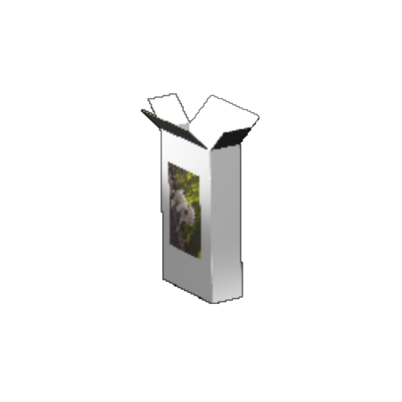 Full Overlapping Container E-Flute Premium White/White Outside Luxe Print Matte
