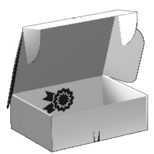 Ear Lock Mailer E-Flute White/White 2-Sided Luxe Print