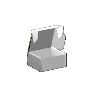 Ear Lock Mailer E-Flute White/White Outside Luxe Print
