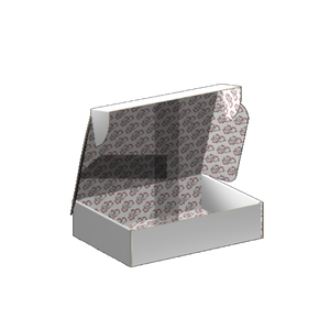 Ear Lock Mailer E-Flute White/White 2-Sided Luxe Print