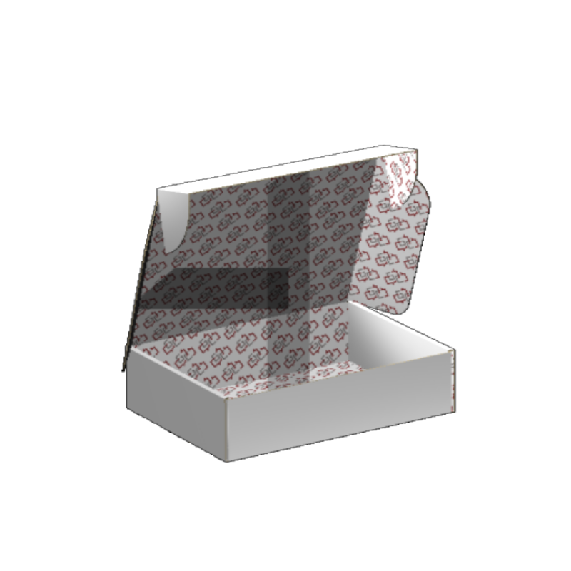 Ear Lock Mailer E-Flute White/White 2-Sided Luxe Print