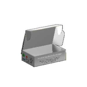 Ear Lock Mailer B-Flute White/White Outside Luxe Print
