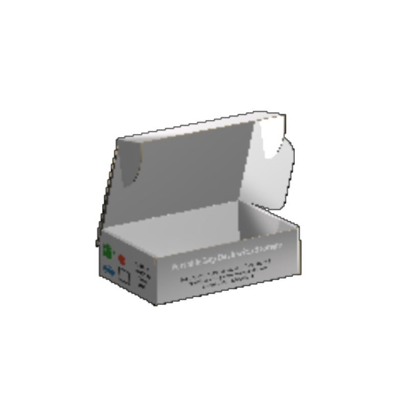 Ear Lock Mailer B-Flute White/White Outside Luxe Print