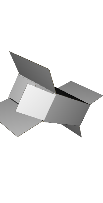 Full Overlapping Container E-Flute White/White Outside Standard Print
