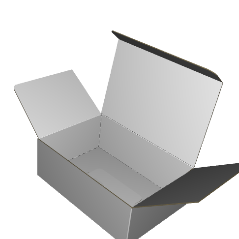Tuck Top Carton E-Flute White/White Outside Standard Print