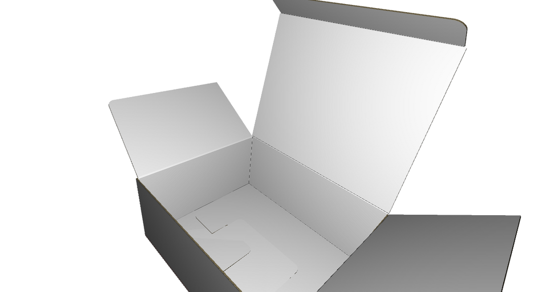 Tuck Top Carton E-Flute White/White 2-Sided Standard Print