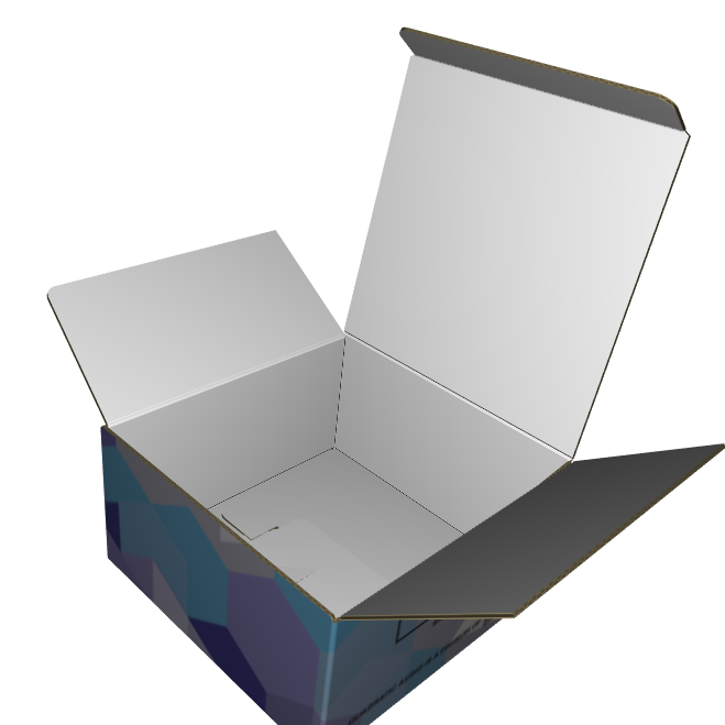 Tuck Top Carton B-Flute White/White Outside Standard Print