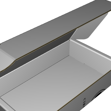 Ear Lock Mailer B-Flute White/White Outside Luxe Print