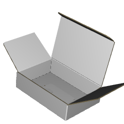 Tuck Top Carton B-Flute White/White Outside Standard Print