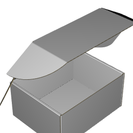 Ear Lock Mailer B-Flute Premium White/Premium White Outside Standard Print Matte