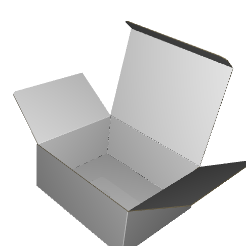 Tuck Top Carton E-Flute White/White Outside Standard Print