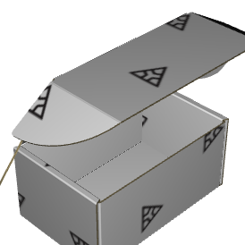 Ear Lock Mailer E-Flute White/White Outside Standard Print