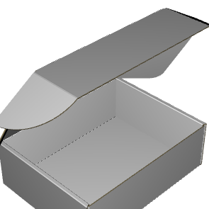 Ear Lock Mailer E-Flute White/White Outside Standard Print