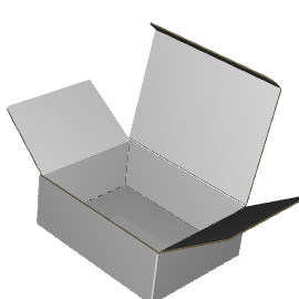 Tuck Top Carton B-Flute Premium White/Premium White 2-Sided Standard Print Gloss
