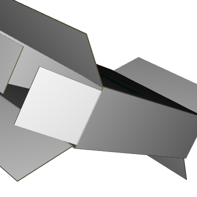 Full Overlapping Container E-Flute White/White Outside Standard Print