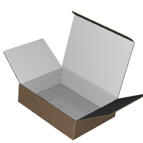Tuck Top Carton B-Flute Kraft/Kraft Outside Standard Print
