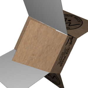 Full Overlapping Container B-Flute Kraft/Kraft Outside Standard Print
