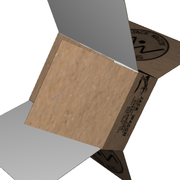 Full Overlapping Container B-Flute Kraft/Kraft Outside Standard Print