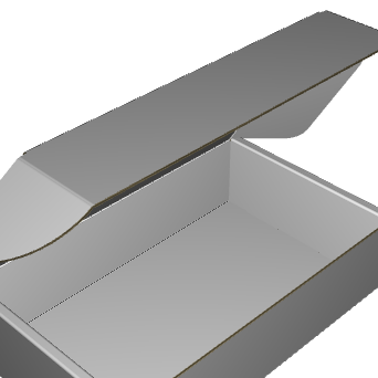 Ear Lock Mailer E-Flute White/White Outside Standard Print