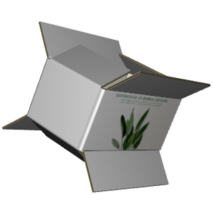 Regular Slotted Carton B-Flute White/White Outside Standard Print