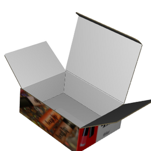 Tuck Top Carton B-Flute White/White Outside Standard Print