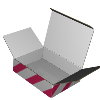 Tuck Top Carton B-Flute White/White Outside Standard Print