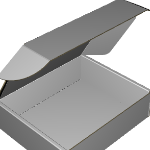 Ear Lock Mailer B-Flute White/White Outside Standard Print